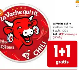 Colruyt La Vache qui rit smeltkaas met chili 8 stuks 120 g aanbieding