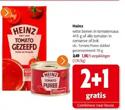 Colruyt Heinz Tomato Puree dubbel geconcentreerd 70 g aanbieding