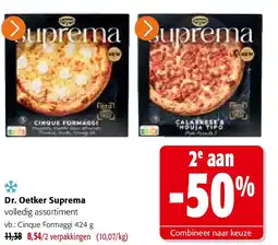 Colruyt Dr. Oetker Suprema Cinque Formaggi 424 g aanbieding