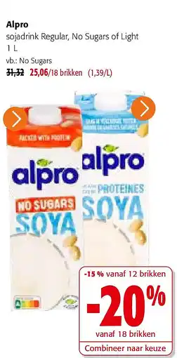 Colruyt Alpro No Sugars aanbieding