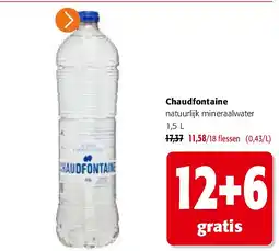 Colruyt Chaudfontaine natuurlijk mineraalwater 1,5 L aanbieding