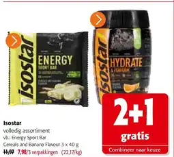 Colruyt Isostar Energy Sport Bar Cereals and Banana Flavour 3 x 40 g aanbieding