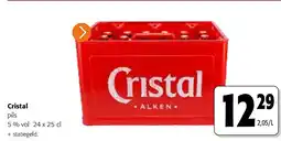 Colruyt Cristal pils 5 % vol 24 x 25 cl aanbieding