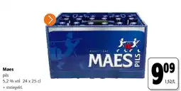 Colruyt Maes pils 5,2 % vol 24 x 25 cl aanbieding
