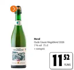 Colruyt Horal Oude Geuze Megablend 2026 7 % vol 75 cl aanbieding