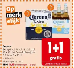 Colruyt Corona Extra pils 4,5 % vol 12 x 25 cl aanbieding