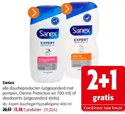Colruyt Sanex Expert douchegel Hypoallergenic 400 ml aanbieding