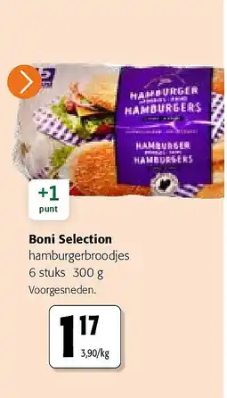 Colruyt Boni Selection hamburgerbroodjes 6 stuks 300 g aanbieding
