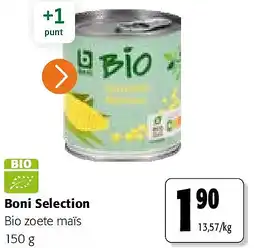 Colruyt Boni Selection Bio zoete maïs 150 g aanbieding