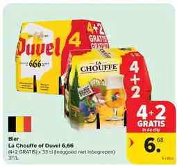 Carrefour Bier La Chouffe of Duvel 6,66 aanbieding