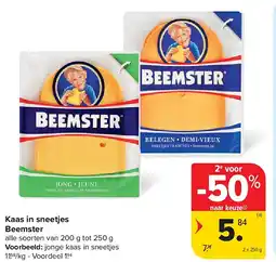 Carrefour Kaas in sneetjes Beemster aanbieding