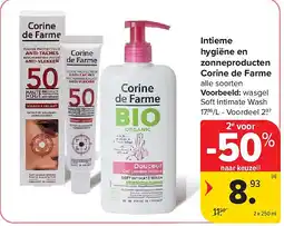 Carrefour Intieme hygiëne en zonneproducten Corine de Farme aanbieding