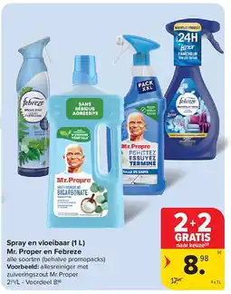 Carrefour Spray en vloeibaar (1 L) Mr. Proper en Febreze aanbieding