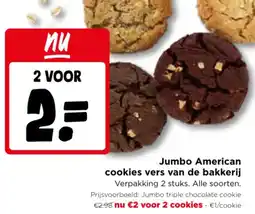 Jumbo Jumbo American cookies vers van de bakkerij aanbieding