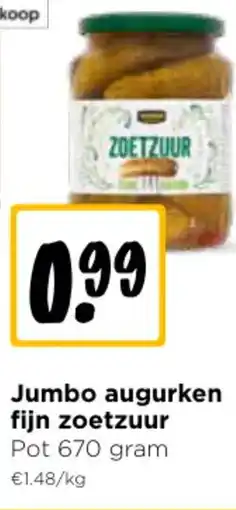 Jumbo Jumbo augurken fijn zoetzuur aanbieding