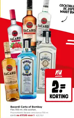 Jumbo Bacardi Carta of Bombay aanbieding