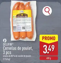 ALDI Délifin Cervelas de poulet aanbieding
