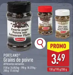 ALDI Portland Grains de poivre aanbieding