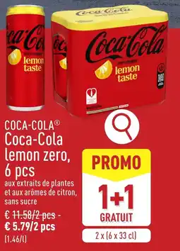 ALDI Coca-Cola lemon taste aanbieding