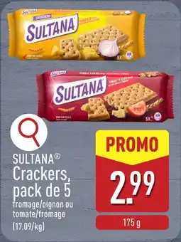 ALDI Sultana Crackers pack de 5 aanbieding