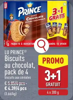 ALDI LU Prince Biscuits au chocolat aanbieding