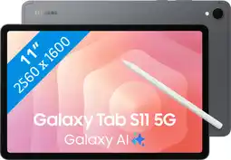 Coolblue Samsung Galaxy Tab S11 11 inch 256GB Wifi + 5G Grijs aanbieding