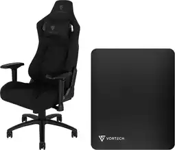Coolblue Vortech Pro Gamestoel Zwart + Vloermat aanbieding