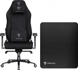 Coolblue Vortech Prestige Plus Gamestoel Zwart + Vortech Vloermat Zwa aanbieding