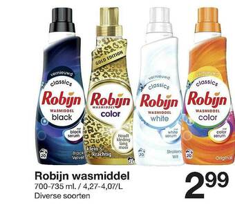 Zeeman Robijn Wasmiddel aanbieding