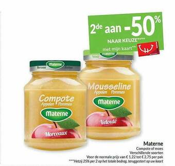 Intermarché Materne Compote Of Moes aanbieding