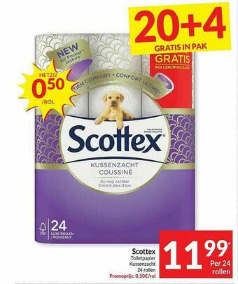 Intermarché Scottex Toiletpapier Kussenzacht aanbieding