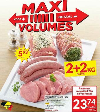 Intermarché Vleespakket Van 2kg + 2kg aanbieding
