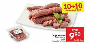 Intermarché Droge Worsten Natuur Of Pikant aanbieding
