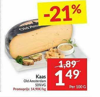 Intermarché Kaas Old Amsterdam aanbieding