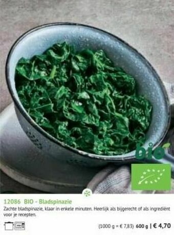 Bio - bladspinazie