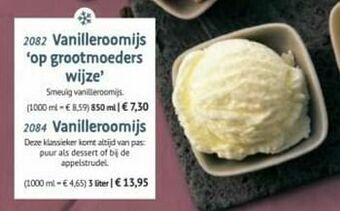 Vanilleroomijs op grootmoeders wijze