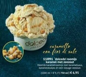 Bofrost Dolcedo roomijs karamel met zeezout aanbieding