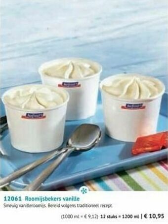 Bofrost Roomijsbekers vanille aanbieding