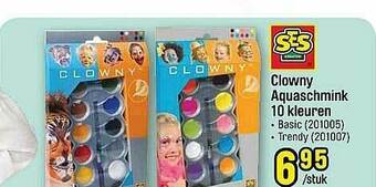 Happyland Clowny Aquaschmink 10 Kleuren aanbieding