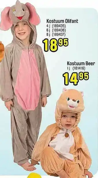 Happyland Kostuum Olifant, Kostuum Beer aanbieding