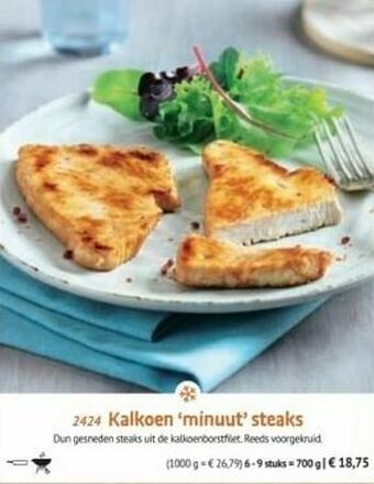 Kalkoen minuut steaks