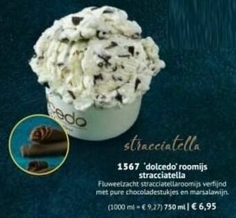 Bofrost Dolcedo roomijs stracciatella aanbieding