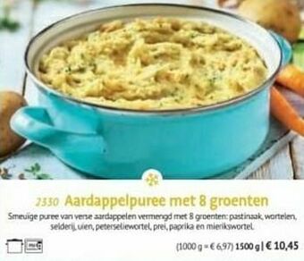 Aardappelpuree met 8 groenten