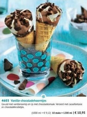 Bofrost Vanille chocoladehoorntjes aanbieding