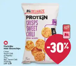 Delhaize Eiwitrijke mini linzenchips aanbieding