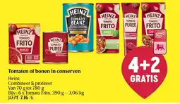 Delhaize Tomaten of bonen in conserven aanbieding
