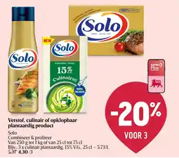 Delhaize Vetstof, culinair of opklopbaar plantaardig product aanbieding
