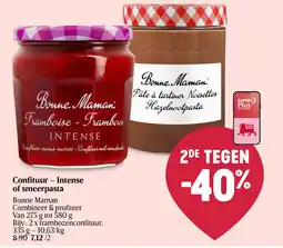 Delhaize Confituur Intense of smeerpasta aanbieding