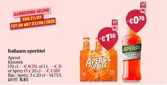 Delhaize Italiaans aperitief aanbieding