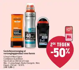 Delhaize Gezichtsverzorging of verzorgingsproduct voor heren aanbieding